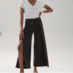 WHBM Wide Leg Split Leg Crop